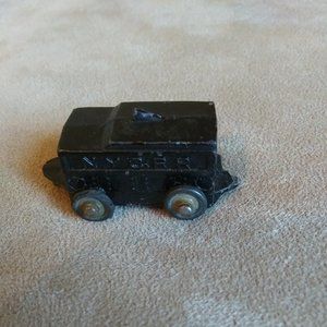 Black Coal Tender Metal Train Car Toy Barclay Vintage Collectible